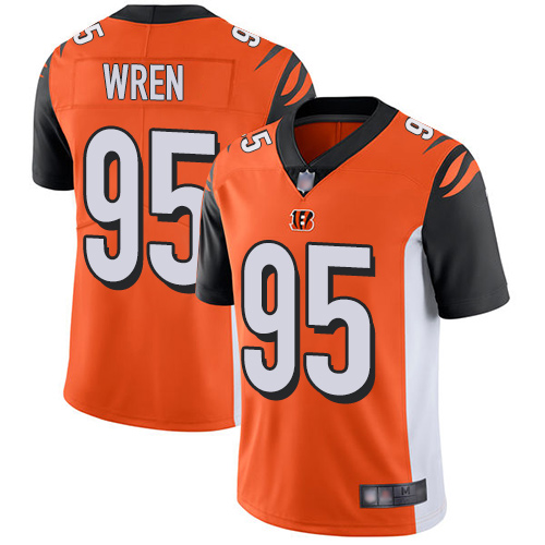 Cincinnati Bengals Limited Orange Men Renell Wren Alternate Jersey NFL Footballl #95 Vapor Untouchable->cincinnati bengals->NFL Jersey